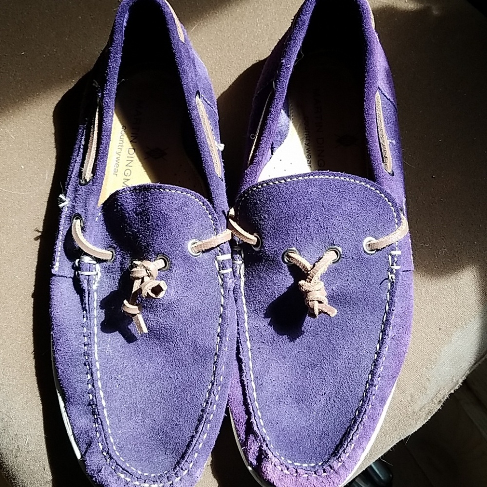 Grape Suede Boat Shoes
